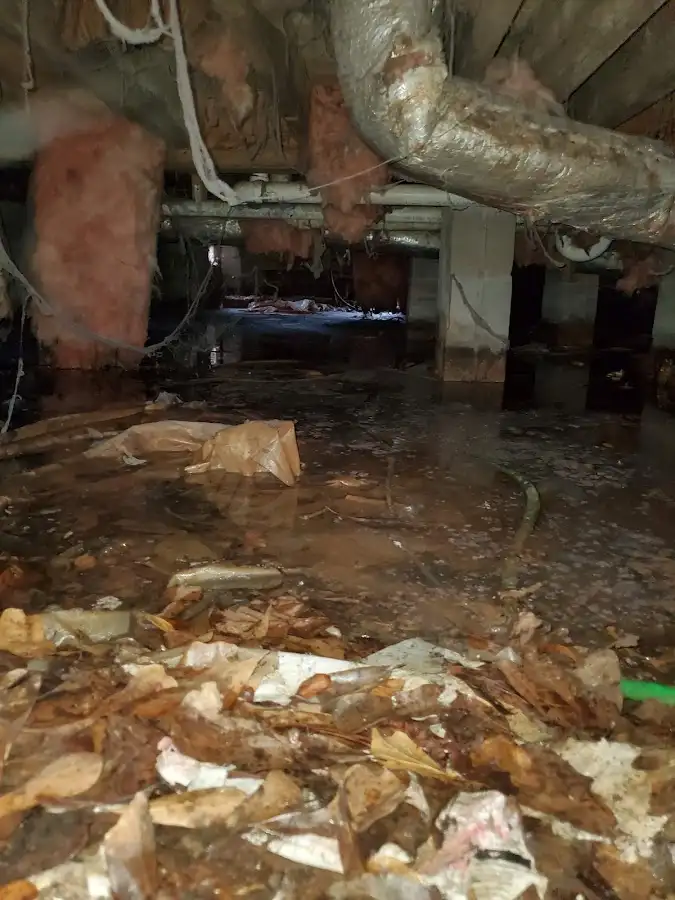 Crawl space flood assessment for Commercial Water Damage Restoration in Coventry